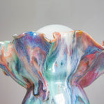 side view of handmade ceramic table lamp