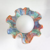 birdseye view of ceramic table lamp