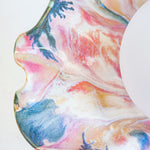 glaze details of the edges of handmade ceramic table lamp