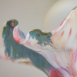 details of underneath the rim/edge of handmade ceramic table lamp