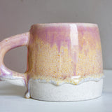 Handmade Ceramic Large Mug - Yellow & Purple