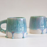 handmade ceramic purple and blue large mug
