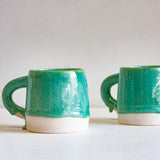 handmade ceramic green large mug