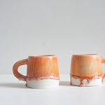 handmade ceramic peach large mug