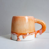 Seconds Sale Handmade Ceramic Large Mug -Glossy Peach