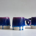 handmade ceramic blue and pink large mug