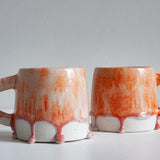 Seconds Sale Handmade Ceramic Large Mug - Purple & Orange