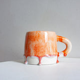 Seconds Sale Handmade Ceramic Large Mug - Purple & Orange