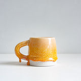 Seconds Sale Handmade Ceramic Large Mug - Peach & Yellow