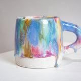 Seconds Sale Handmade Ceramic Large Mug - Rainbow