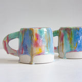Seconds Sale Handmade Ceramic Large Mug - Rainbow