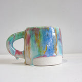 Seconds Sale Handmade Ceramic Large Mug - Rainbow