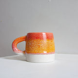 Seconds Sale Handmade Ceramic Mug - Red & Orange