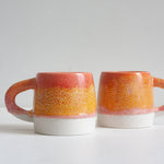 handmade ceramic red and orange large mu