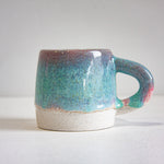 handmade ceramic pink and blue large mug