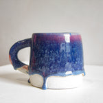 handmade ceramic pink and blue large mug