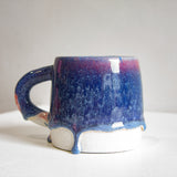 handmade ceramic pink and blue large mug