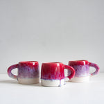 handmade ceramic large dark pink mug