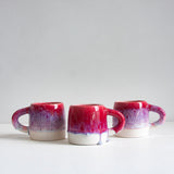 handmade ceramic large dark pink mug