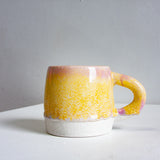 Seconds Sale Handmade Ceramic Large Mug - Yellow & Purple