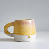 Seconds Sale Handmade Ceramic Large Mug - Yellow & Purple