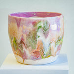 handmade ceramic pastel colours planter