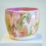 handmade ceramic pastel colours planter