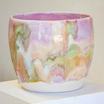 handmade ceramic pastel glazed planter