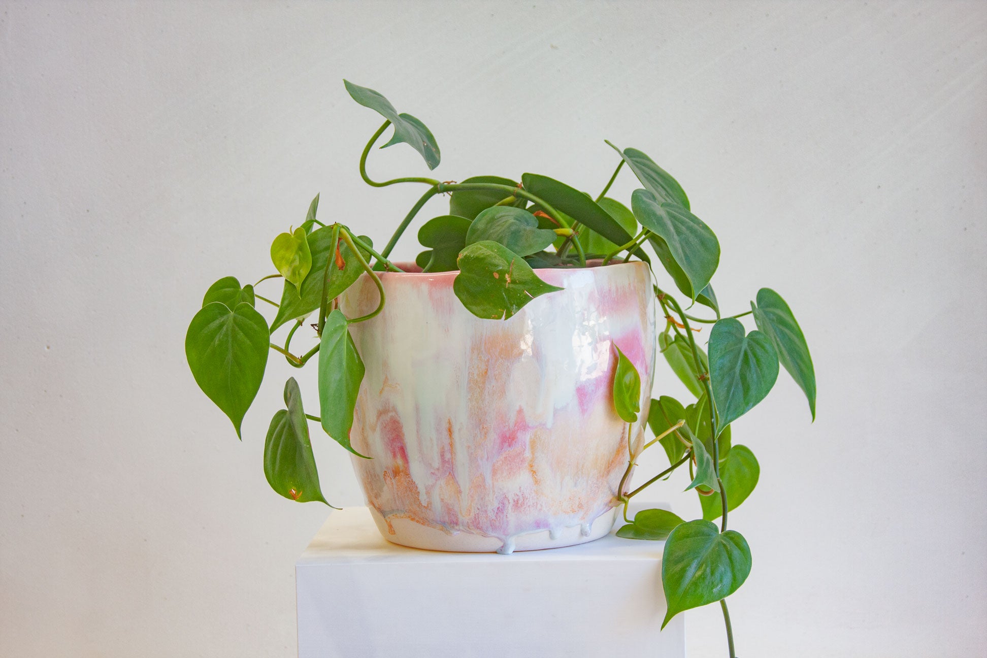 handmade ceramic pink large planter