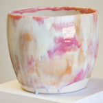 close up of large ceramic planter