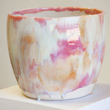 close up of large ceramic planter