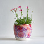 handmade ceramic large red and pink planter
