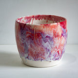Handmade Ceramic Large Planter - Reds & Pinks