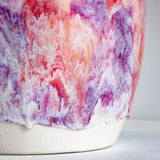 Handmade Ceramic Large Planter - Reds & Pinks