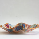 handmade ceramic oyster shaped platter 