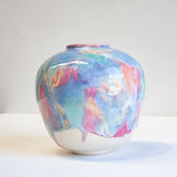 handmade ceramic multicoloured sculptural vase