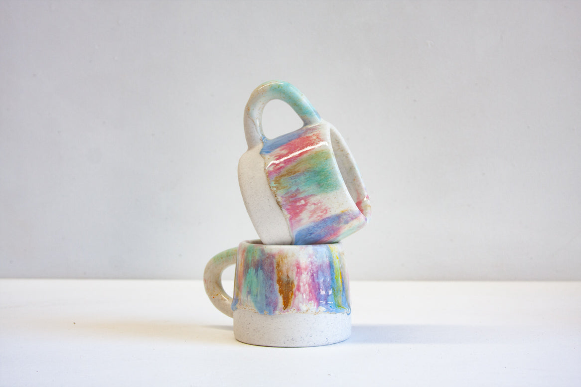 handmade ceramic pastel mug