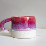handmade ceramic dark pink mug