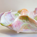 side shot of glaze detail on handmade ceramic platter
