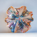handmade ceramic platter with pooled glaze.