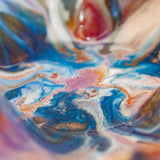 close up photo of the glazed pooled into the bottom of the platter.