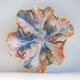 handmade ceramic oyster shaped decorative platter