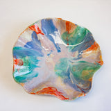 Handmade Ceramic Oyster Platter - Marble