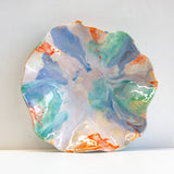 Handmade Ceramic Oyster Platter - Marble