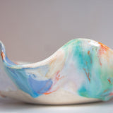 side view of handmade ceramic platter
