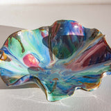 close up of handmade ceramic oyster platter on table