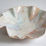Handmade Ceramic Oyster Platter - Marshmallow