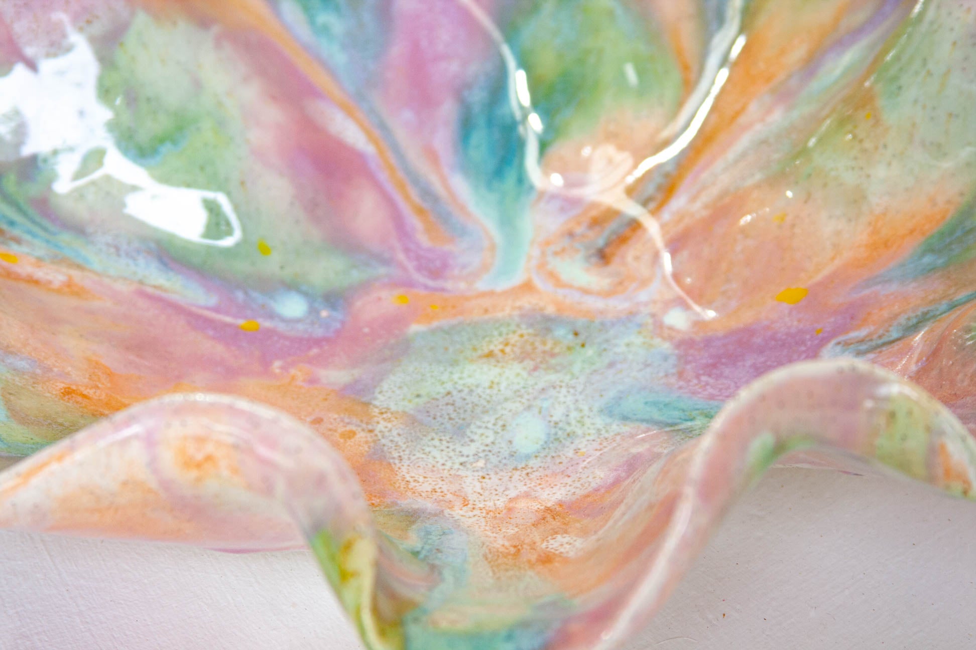 Colourful abstract pattern with pastel shades on a white background