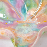 Colourful abstract pattern with pastel shades on a white background