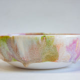 close up of glaze details on handmade ceramic bowl